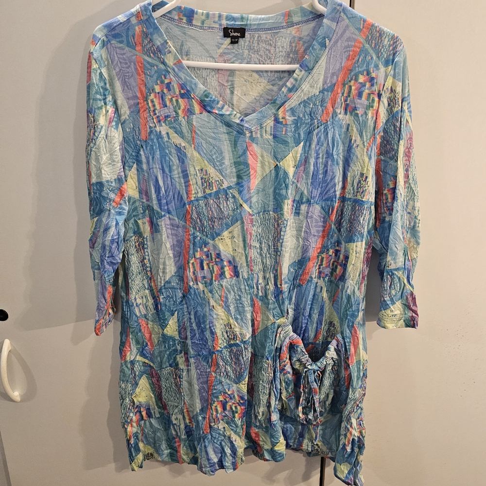 Shana Colorful Abstract Top